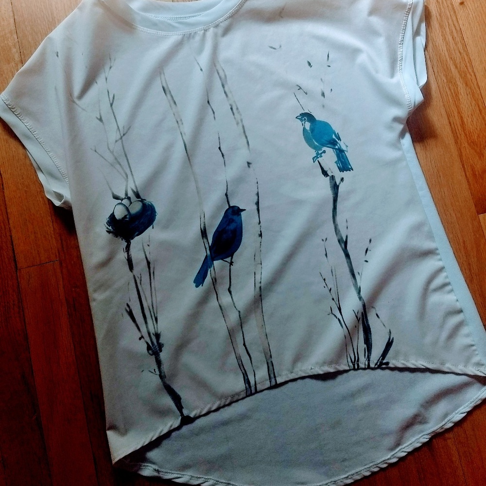 Sheer Painted Bird tee